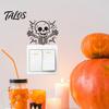 Talos Halloween Skeleton Light Switch Sticker, Electric Decal, Removable Decals, PVC Waterproof Wall Art for Home Bedroom Living Room Entrance Decor