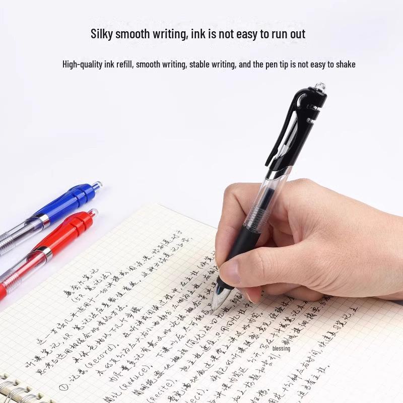 K35 Click Gel Pen: 0.5mm Black/Red for Students & Office