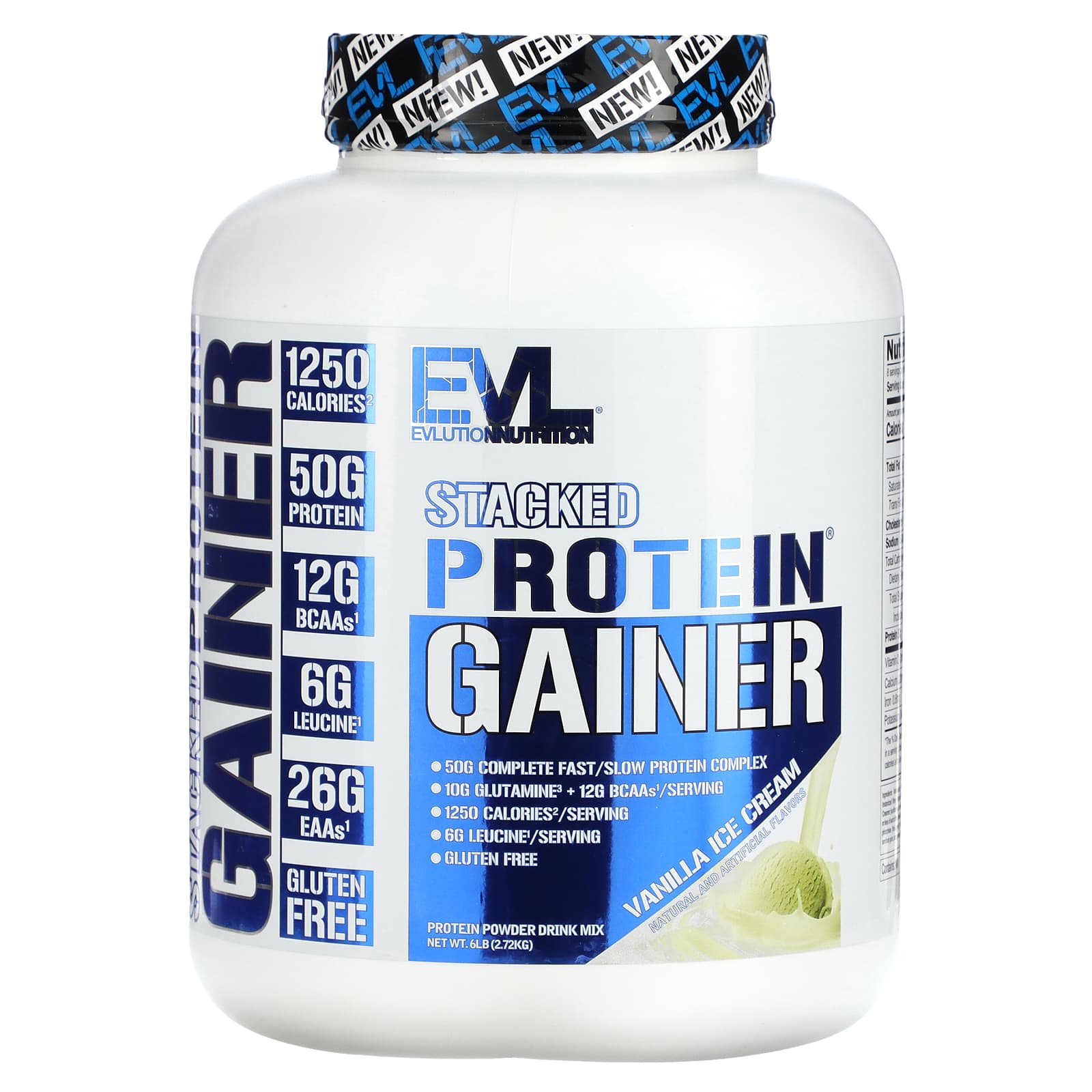 

EVLution Nutrition, Stacked Protein Gaser, Vanilla Ice Cream, 6 lbs (2.72 kg)
