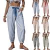 Pantaloni Casual a Righe da Donna con Coulisse in Vita e Tasche, Leggeri, Polsini Elasticizzati, Lunghezza alla Caviglia, Pantaloni Jogger