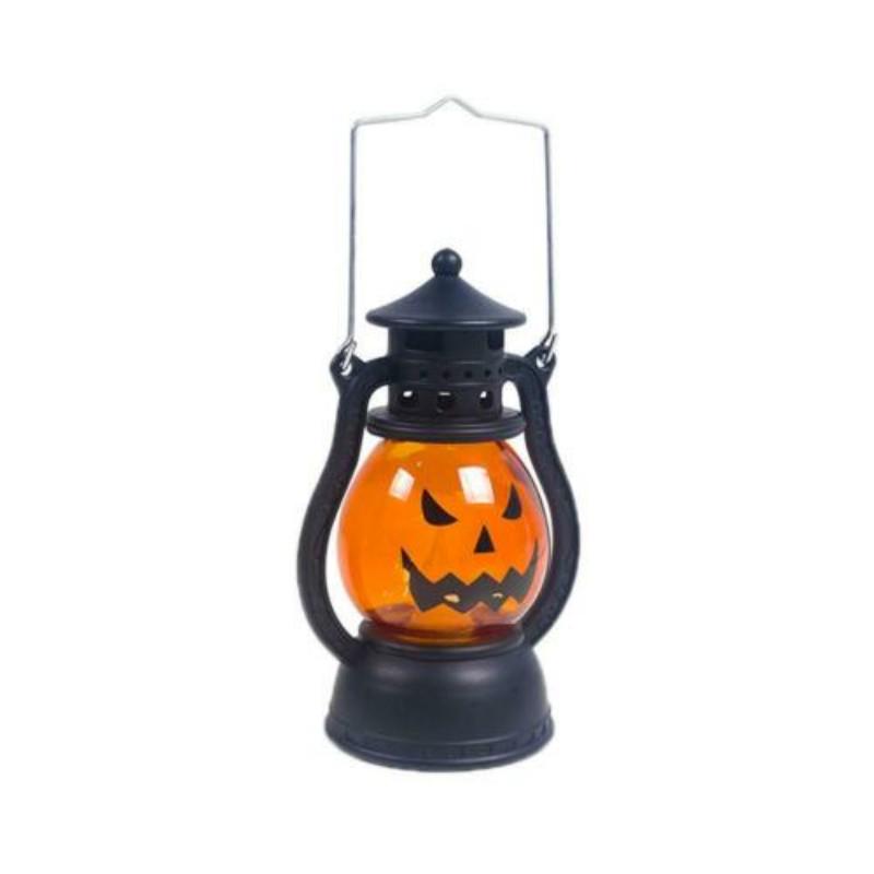 Brown Halloween Oil Lamp Lights Prop Ornament Small Oil Lamp Hanging Retro Lights Halloween Vintage Oil Lamp for Halloween Outdoor Indoor Decorations