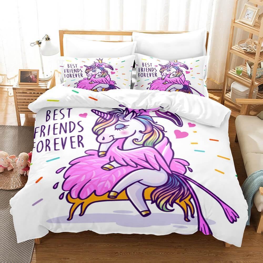 

Bedding Kit, Unicorn Series Size Three-Piece Quilt Cover EU Single 135x200cm
