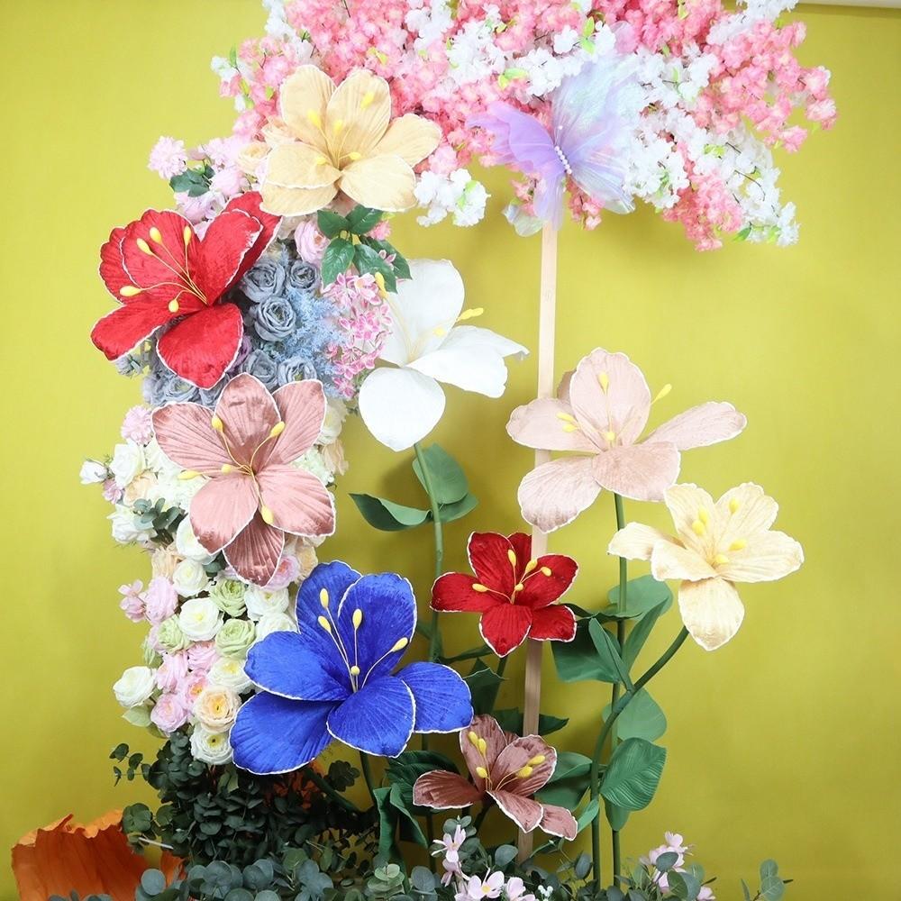 50cm Velvet Flower Large Scale Fake Flowers Venue Scenery Osmanthus Foam Flower  Display Window