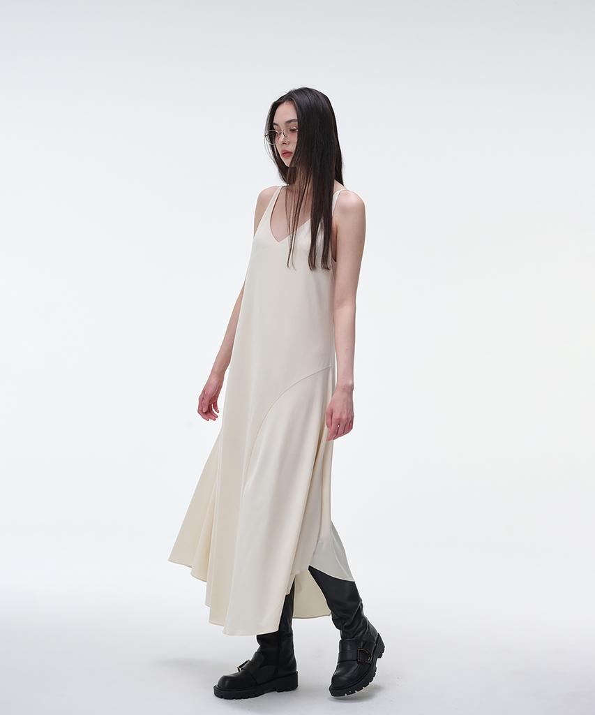 OEUVA Ivory Long Casual Dress