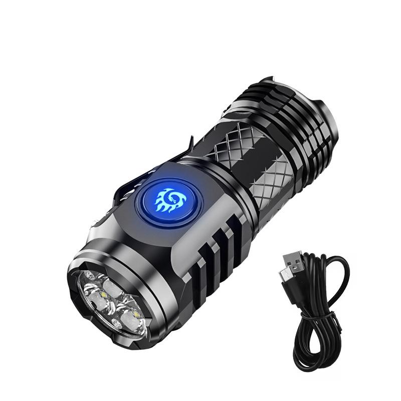 Super Bright LED Flashlight Torch Rechargeable USB MINI Fishing Lantern Powerful Mode Outdoors Camping Lamp Child's Flashlight