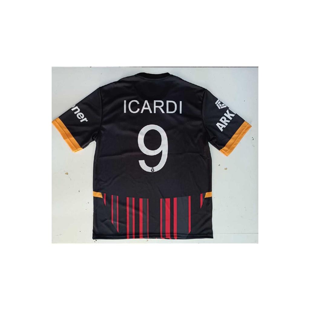 Glatsary-icardi Schwarzes Fußballtrikot für Erwachsene der Saison 2024/2025