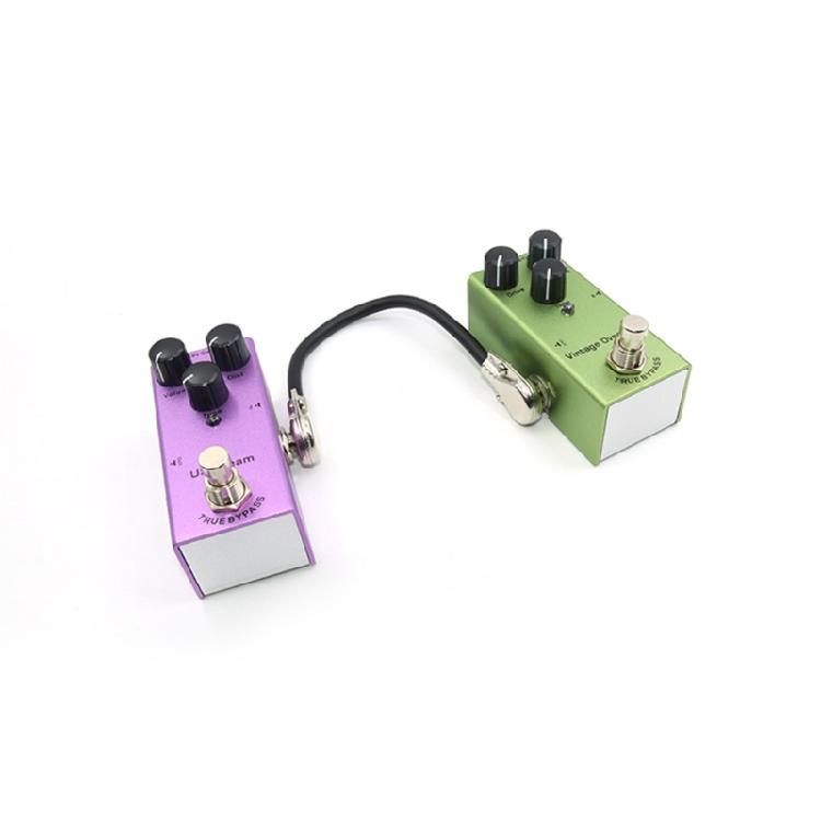 Guitar Effects Cable for Pedalboard Connection and Noise Reduction 6.35mm Guitar Patches Cable Right or Straight Angle