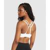 Gymshark Double Up Sports Bra White B8a5v Wb57