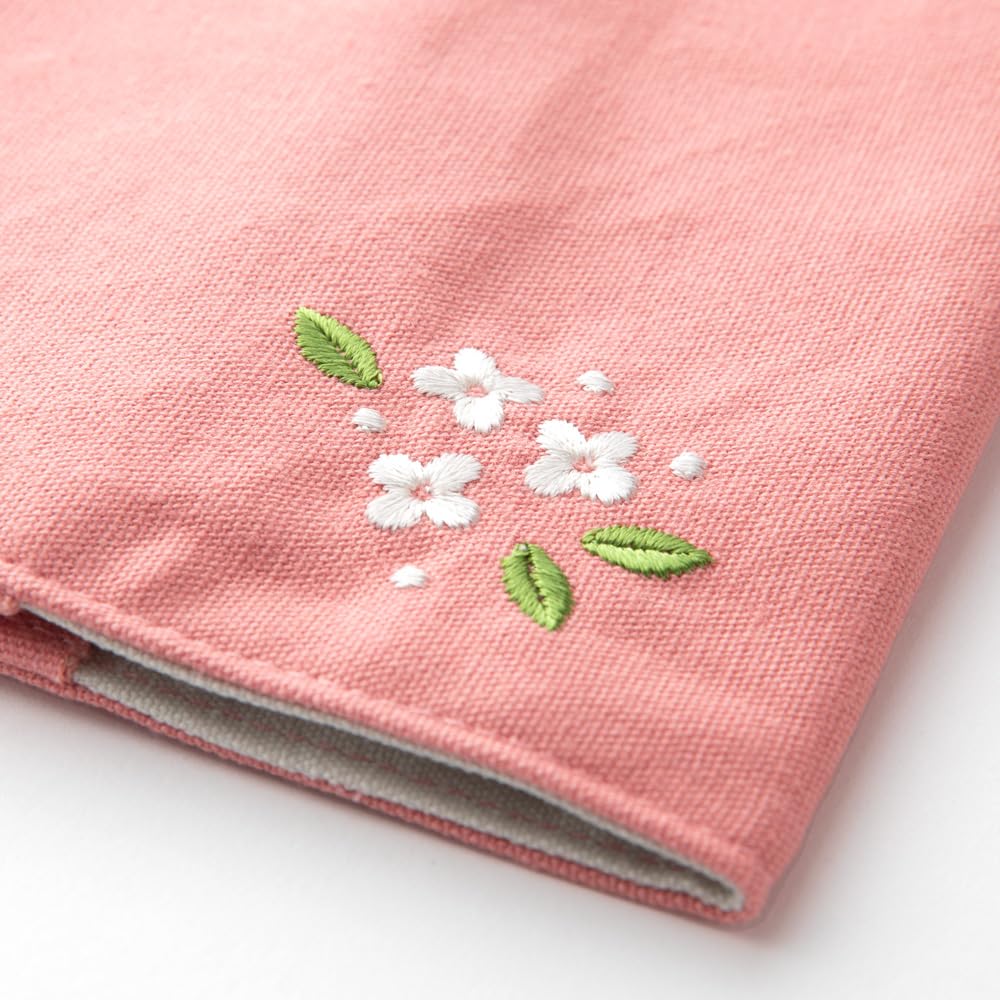 DESIGNPHIL MIDORI Book Cover, Paperback, Embroidered Floral Pattern, 91209950