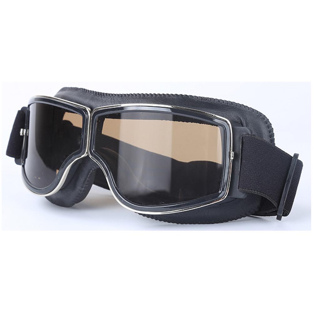 Okulary Przeciwsłoneczne Motocyklowe Vintage Retro Skórzane Gogle Okulary Do Vespa Vintage Szklane Motocyklowe Gogle Motocrossowe Narciarskie