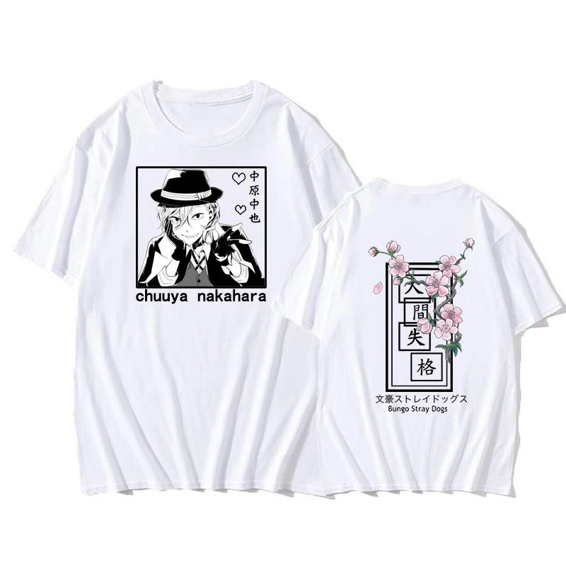 

Горячее Аниме Bungo Stray Dogs Принтованная Футболка Женская Мужская Повседневная Свободная Уличная Одежда Харадзюку Топ Оверсайз Круглый Вырез Короткий Рукав Футболка 4XL