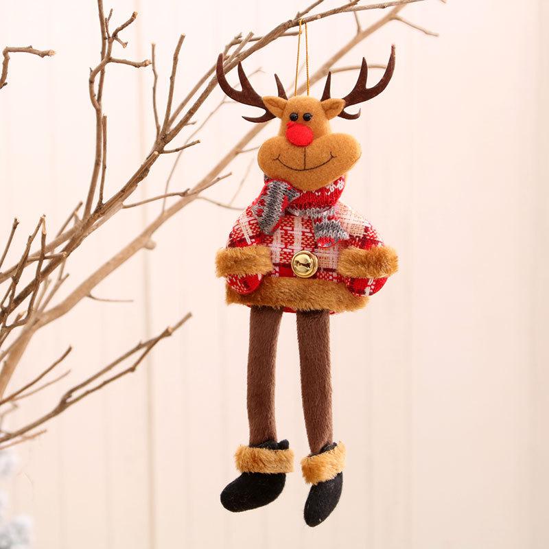 

Рождественские украшения Подвеска в виде рождественской елки Длинные ноги Санта-Клауса Маленькая тканевая подвеска Подарок deer
