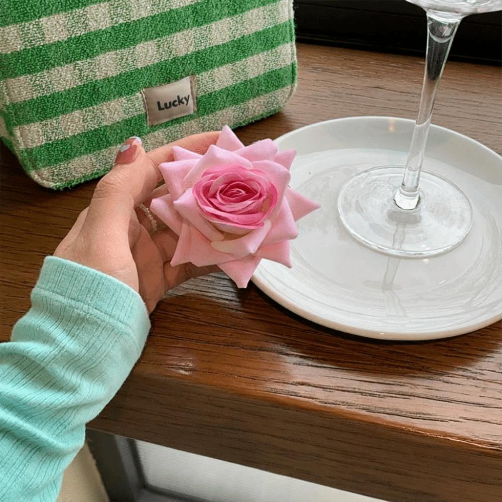 Hair Accessories Red Rose Hairpin Vintage Side Clip Fashion Flower Hair Clips  Girls