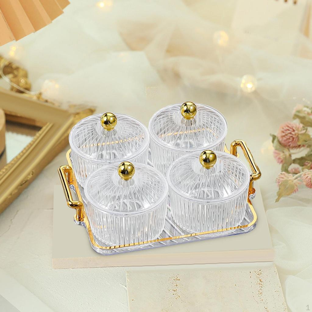 Caddy Serving Platter Condiment Tray,Serving Bowls Cookies Jar,Fruit Snacks for