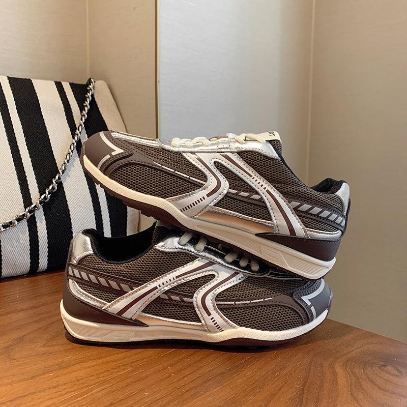 Fashion non-slip and breathable women's sports training shoes 2025 spring and autumn versatile casual shoes mesh Forrest Gump training shoes