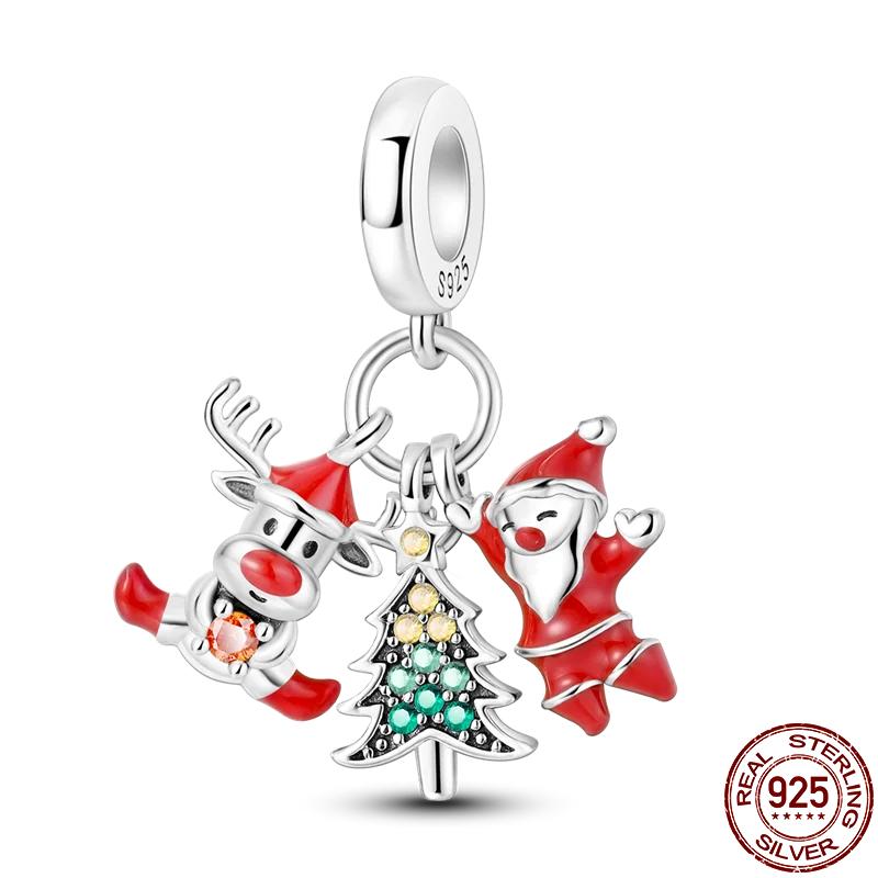 Copper Couple Lovers Sisters The Swing Pendant Charms Fit Original Bracelet Diy Bead Women Jewelry Gift