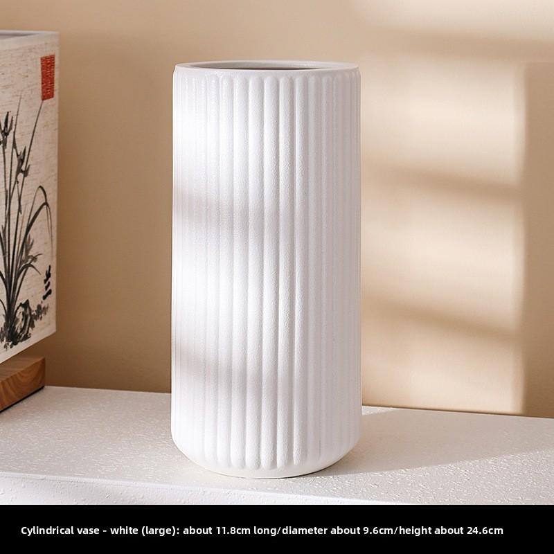Simple Ceramic Modern Vase Elegant Glaze Finish Housewarming Gift Decor Home