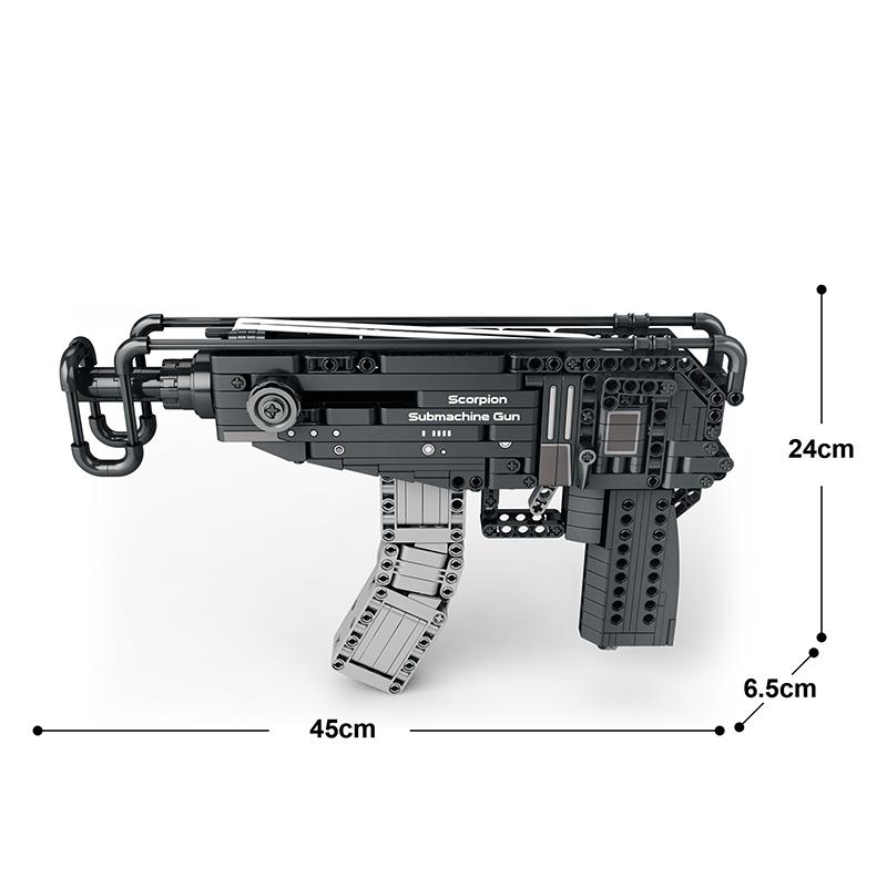 Non-Toxic 518Pcs Scorpion Pistol Building Block Military Army Weapon Moc Gun Model Bricks Children Diy Assemble Toys Children Holiday Gifts