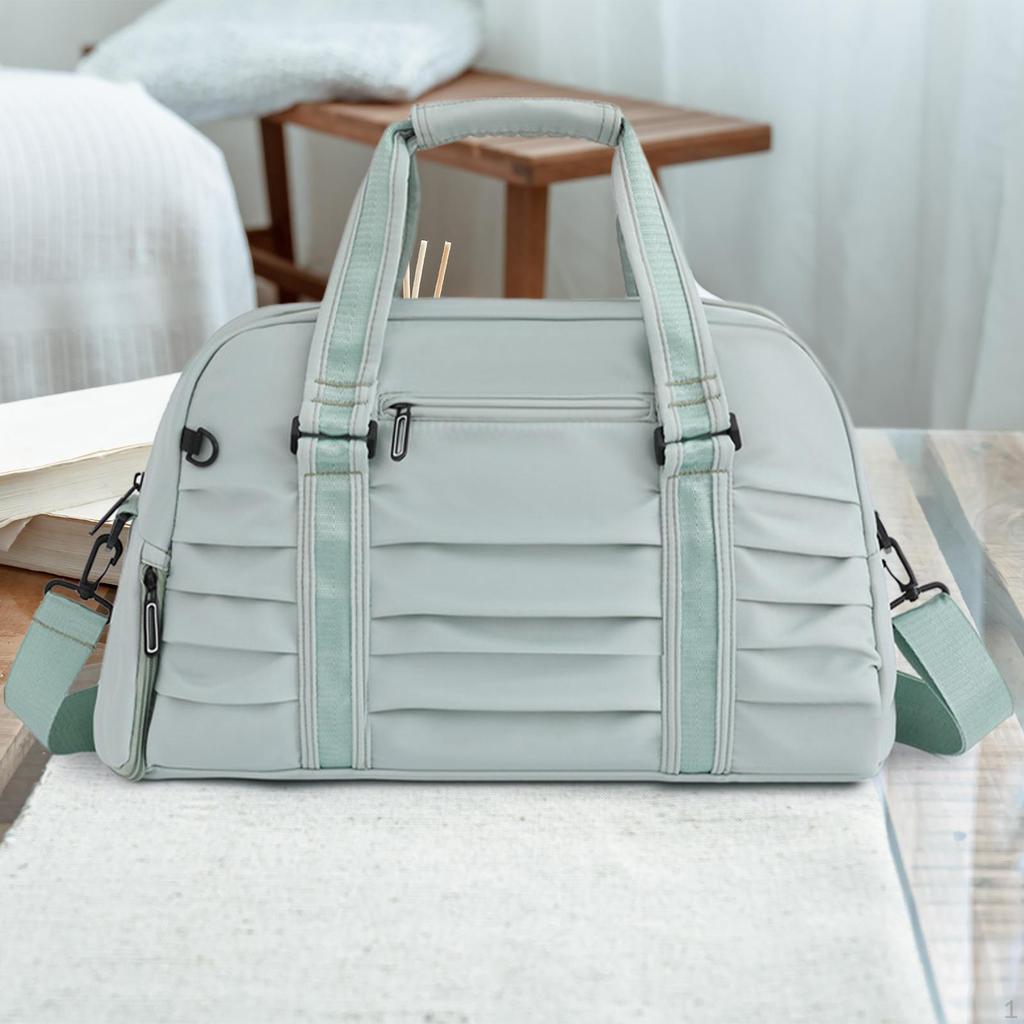 Gym Duffle Bag for Sports with Compartment Shoes, Adjustable Crossbody Strap Travel