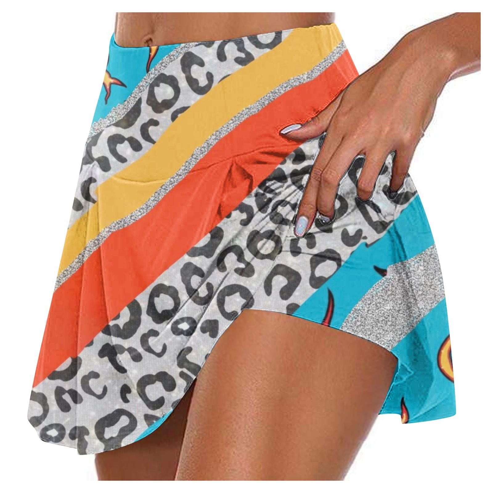 

Женские спортивные эластичные плиссированные теннисные юбки для бега, йоги, внутренние шорты, эластичные спортивные шорты для гольфа M