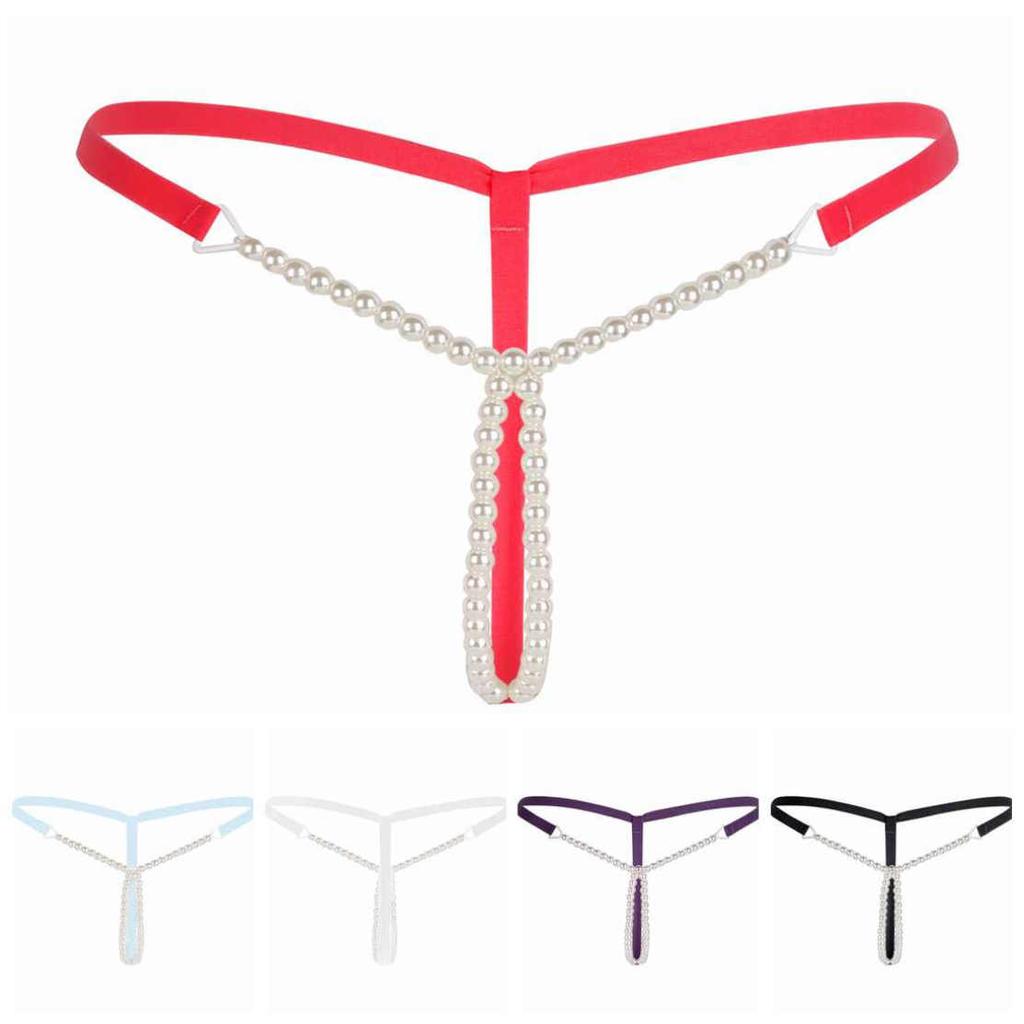 Dámské perly masážní bikiny tanga tanga spodní prádlo spodní prádlo jockstrap