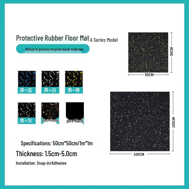 Heavy-Duty Rubber Gym Floor Mats - Shock Absorbing & Soundproof