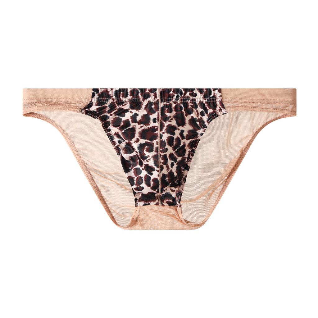 Men's Leopard Print Underwear Breathable Triangle Pants Men's Fashion Trend Sexy Plus Size Underwear