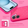 Etui z brokatem w kolorze gorącego różu z motywem róży na iPhone Air 17 Pro Max 16E 16 E 15 Plus 14 13 12 11 X Xs Xr Se 2022 2020 8 7 Urocze etui na telefon dla kobiet i dziewcząt Akcesoria