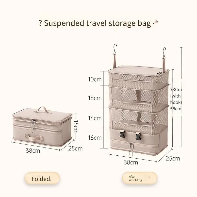 Hanging Travel Underwear Storage Bag - 1pc Large Capacity Clothes Organizer Ideal for Business Trips Tourism & Hotel Wardrobe