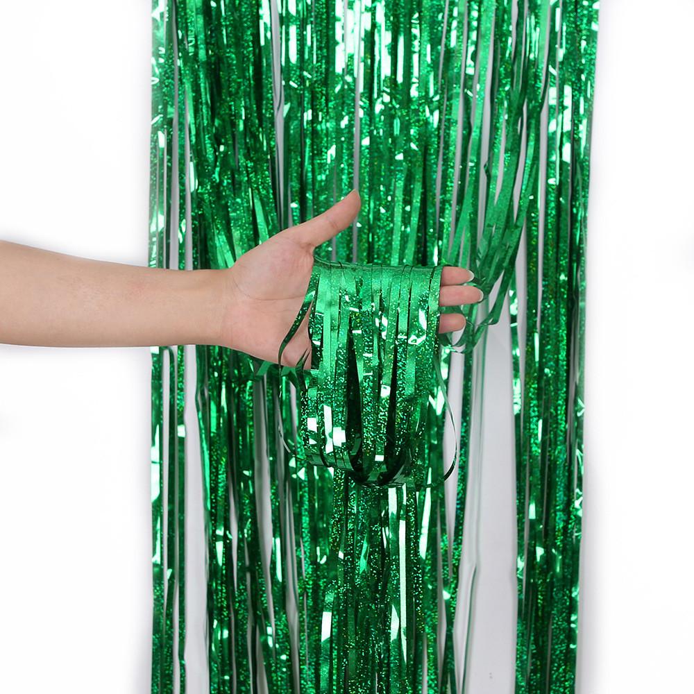 St Patrick's Day Irish Themed Green Streamer Curtain Background Wall Decoration