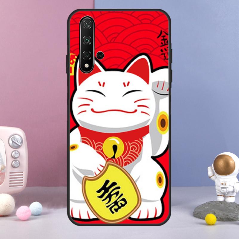 Japanese Lucky Cat For Huawei Nova 7i 8i 11i 12i 12s Y73 Y70 Y90 Y60 Y72 Y61 Y91 9 10 SE P30 Pro P40 Lite Case