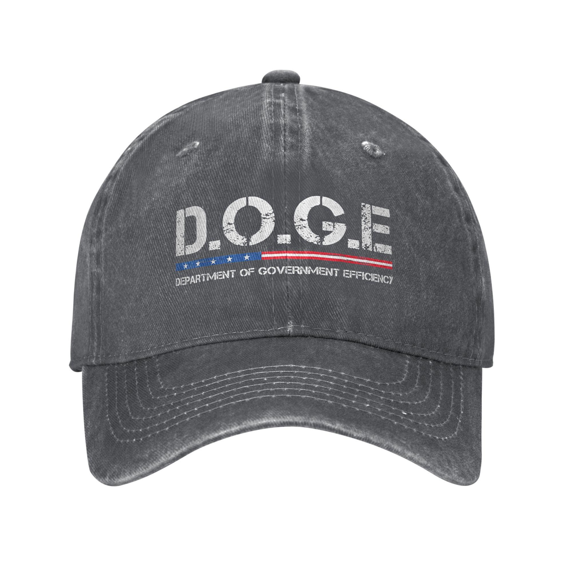 

DOGE D.O.G.E. Department Of Government Efficiency Baseball Caps Vintage Distressed Washed Snapback Cap Men Women Outdoor Hat Adjustable