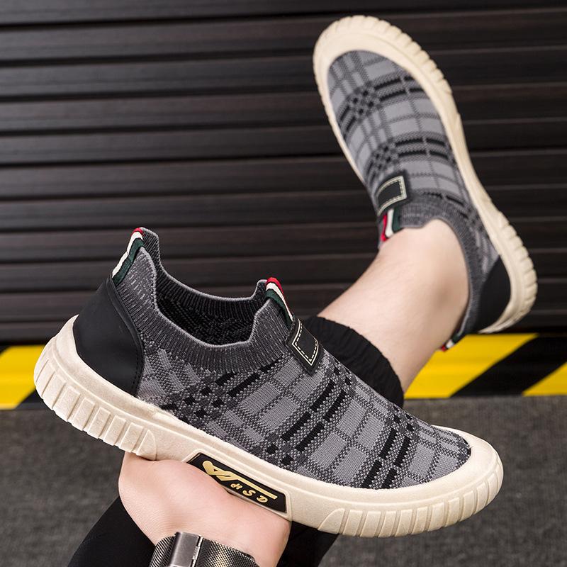 One-pedal socks shoes new men's shoes lazy shoes mesh sports men's shoes fashion board shoes casual shoes