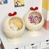 Desktop Bow Storage Box Desk Organizer Bin Cute Student Girls Hair Accessories Stationary Storage Kawaii Korean Storage Rack