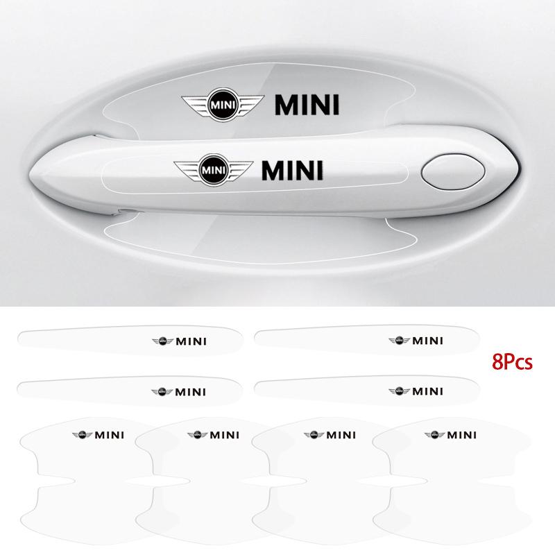 8Pcs Car Door Bowl Handle Anti-scratch Stickers Protector Films For Mini Cooper One JCW WORKS F54 F55 F56 F57 F60 R50 R52 R53 Qclyn77