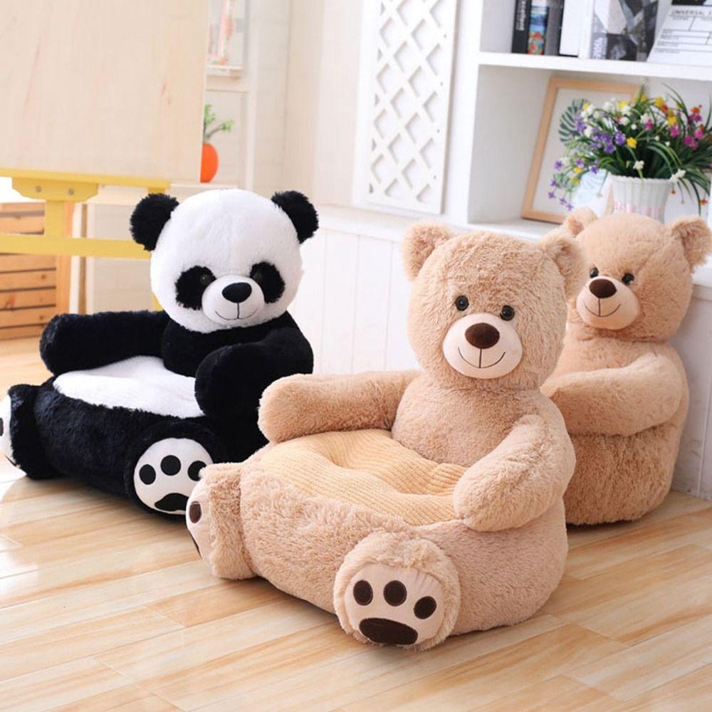Small Panda Cartoon Sofa Chair Soft Cartoon Lazy Sofa Cover  For Boys and Girls