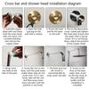 Adjustment Shower Arm Extendable Shower Arm Long Service Shower Arm Convenient Shower Arm Replacement for Bathroom