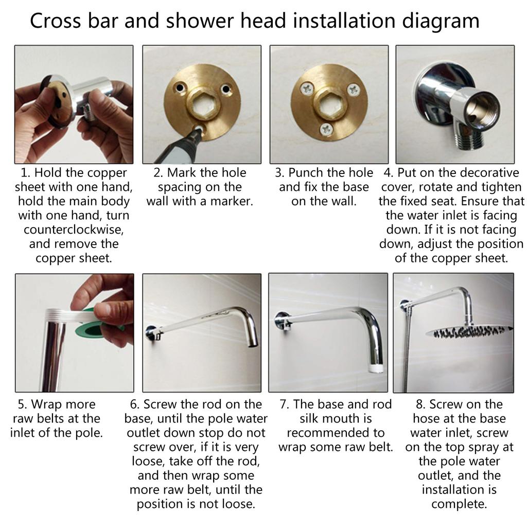 Adjustment Shower Arm Extendable Shower Arm Long Service Shower Arm Convenient Shower Arm Replacement for Bathroom