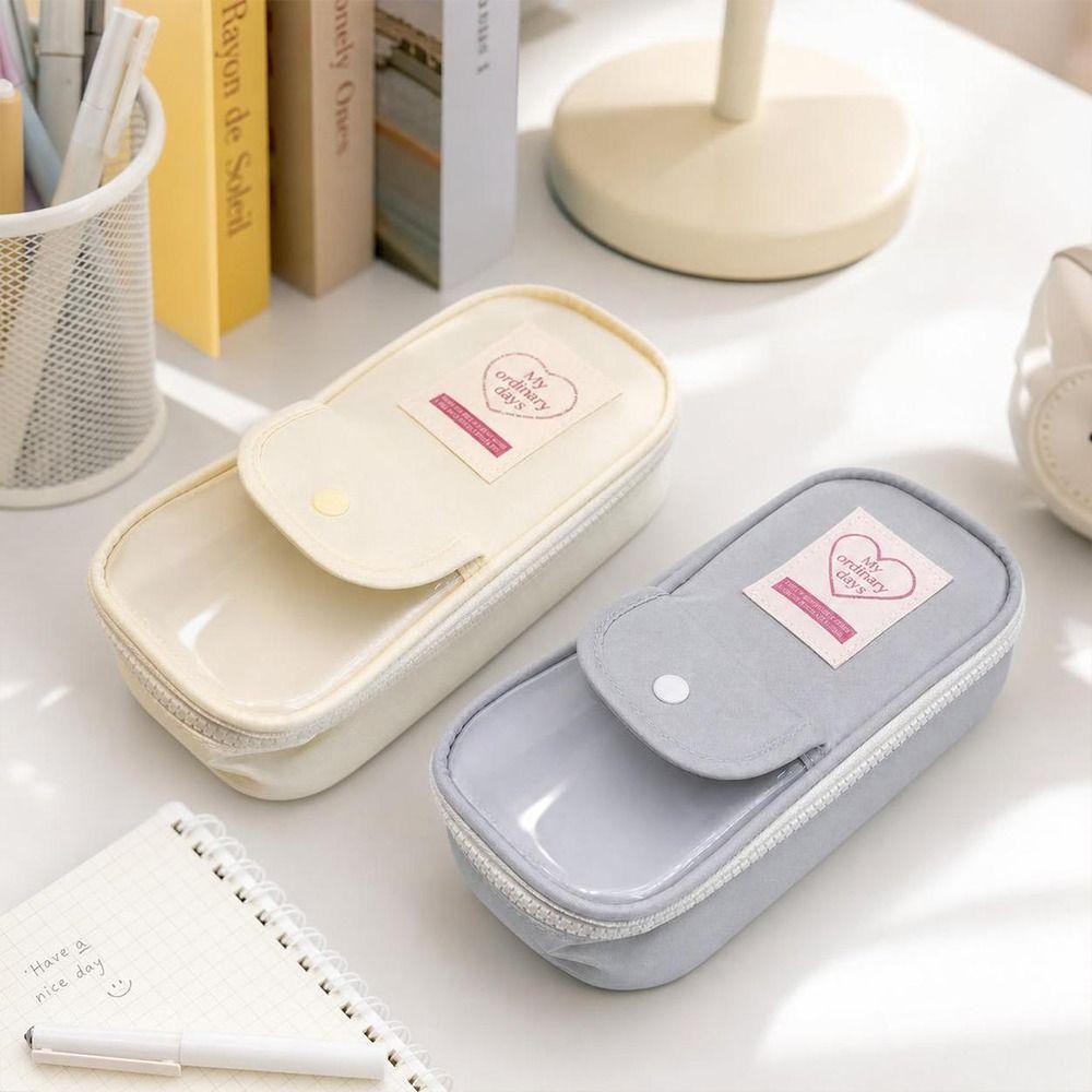 Large Capacity Pencil Case Lightweight Stationery Storage Bag Versatile Pencil Bag