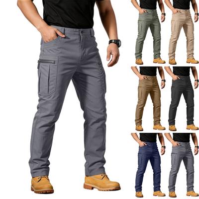Mens Pants Ripstop Cargo Work Pants With Multi-pocket Water Resistant Breathable Hiking Camping Travel Fishing Construction Pants