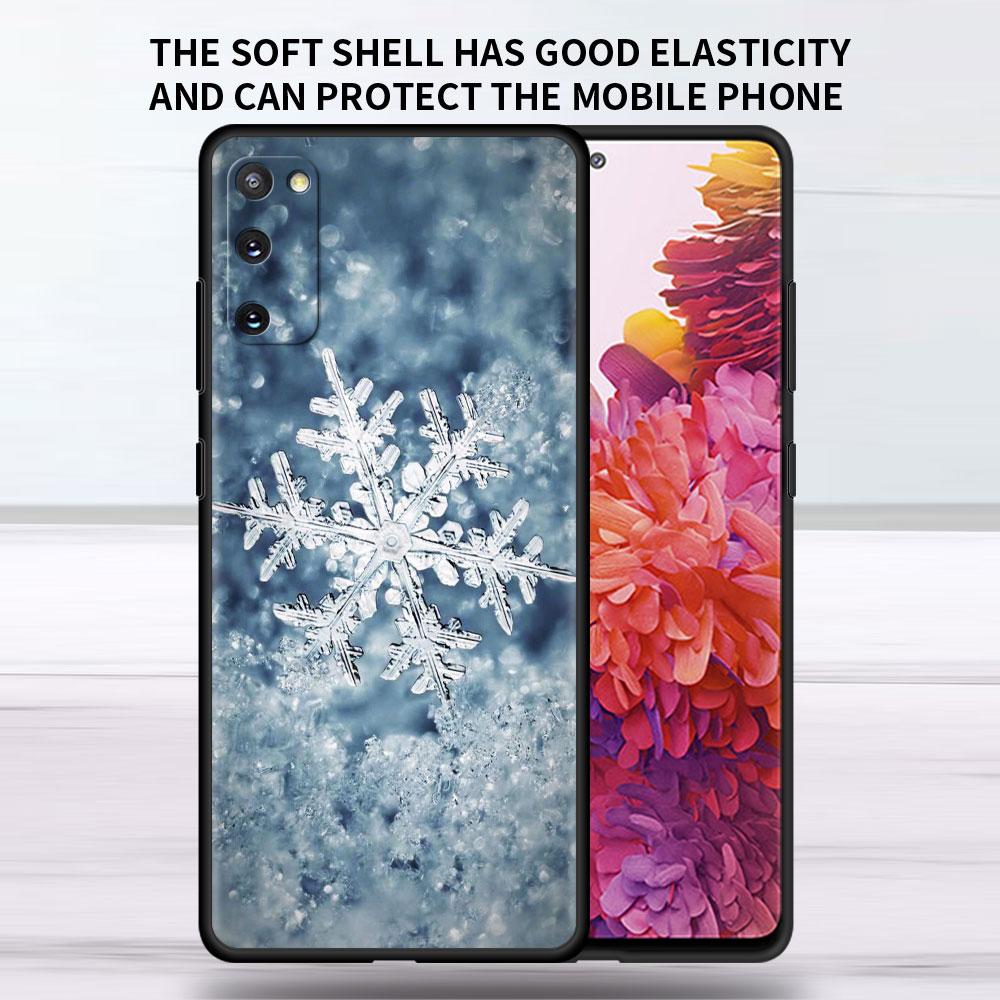 Snow White Snowflake Case For Samsung Galaxy Note 20 Ultra 10 Plus Lite 9 8 A50 A70 A30 A20e A20 A40 A10 A10e A60 Phone Cover