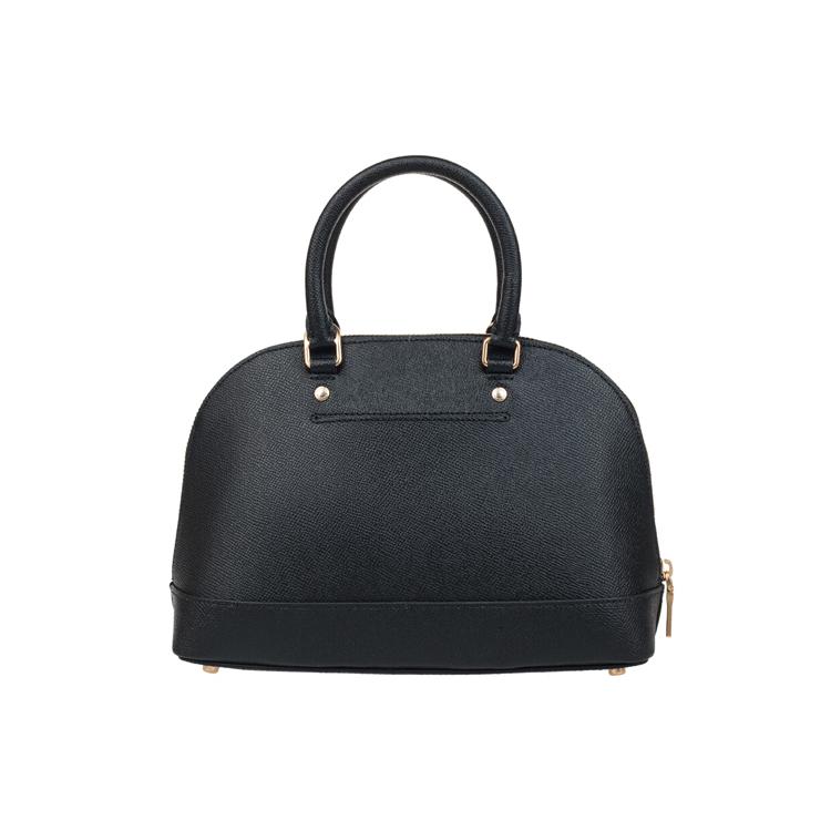 New COACH Sierra Leather Dome Bag, Handbag, Shoulder Bag, Crossbody Bag Medium Size Women's Black 27591-IMBLK
