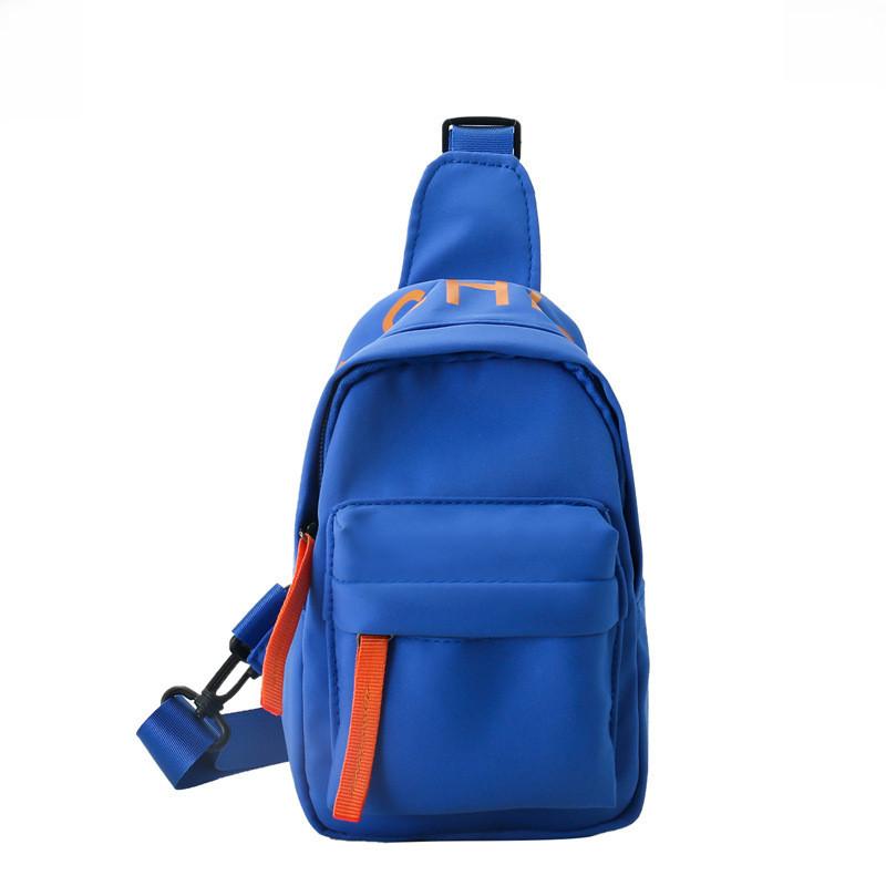 Stylish Ins New Trendy Boys Sling Bag Lightweight Canvas Letter Crossbody Backpack