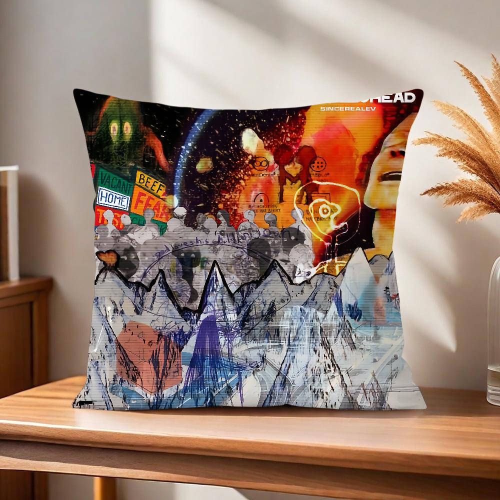 Band R-Radiohead Comfortable soft Pillow Case for Sofa Living Room Home office Decor and Protective Covers