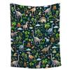 Cartoon Dinosaur Series Printed Blanket for Sofa Travel Camping Living Room Office Conditioning Blanket for All Seasons Gifts