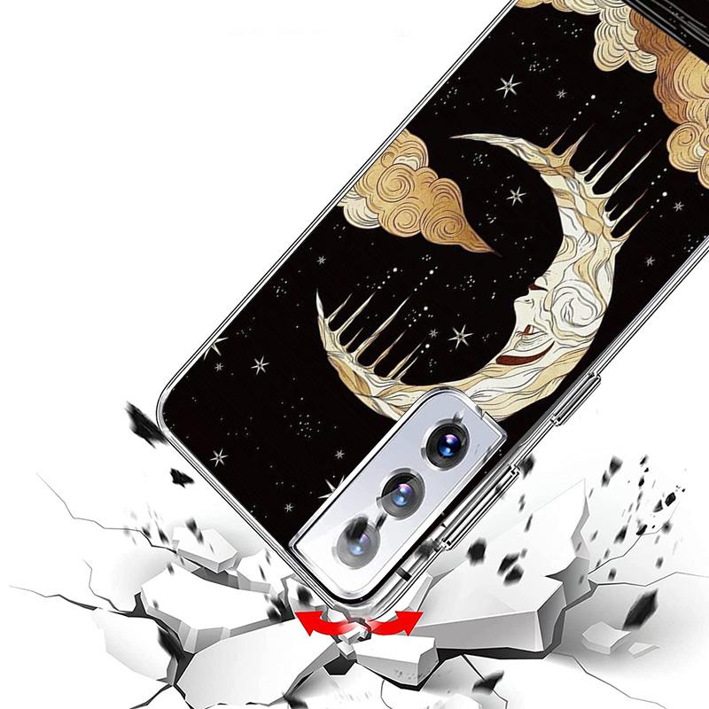 Funny Sun Moon Face Cover Phone Case For Samsung Galaxy S26 S25 Edge S24 Ultra S23 S22 Plus S21 S20 FE Soft Fundas Shell Galaxy