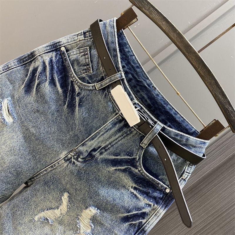 Summer Latest Design Women's Knee-Length Casual Cotton Short Jeans Shorts Washed Ripped Kpop Luxury Jeans