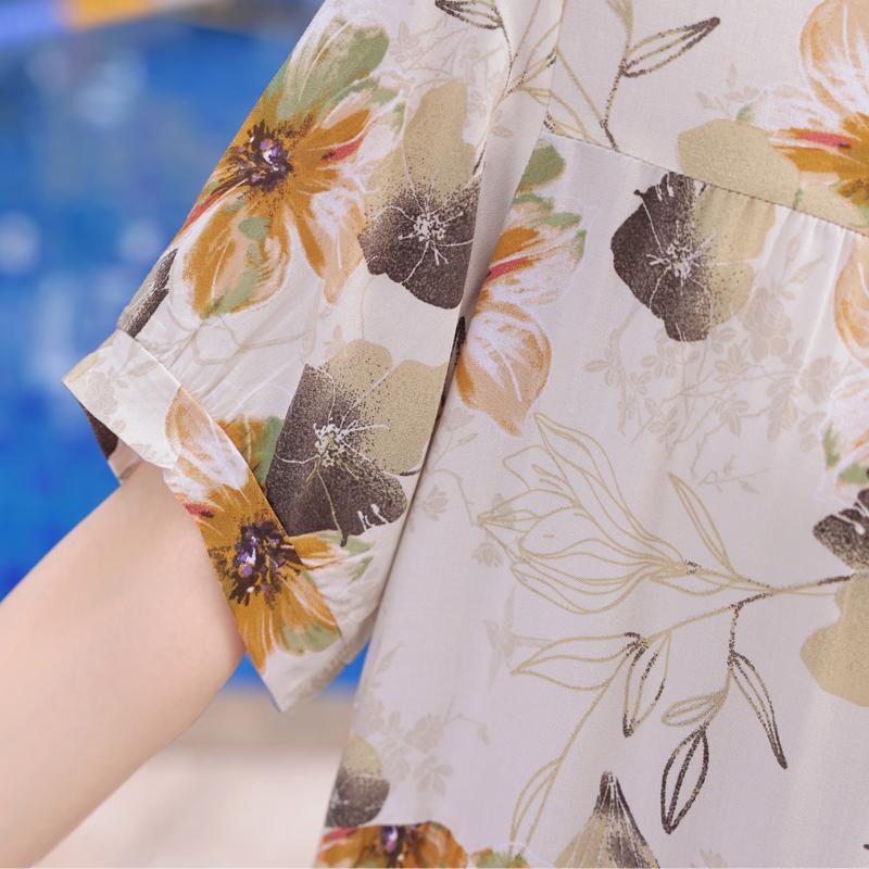 Elegant Long Dresses Summer Clothes Short Sleeve Casual Loose Women Dress
