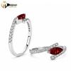 Marquise Double Rail S925 Sterling Silver Moissanite Ring