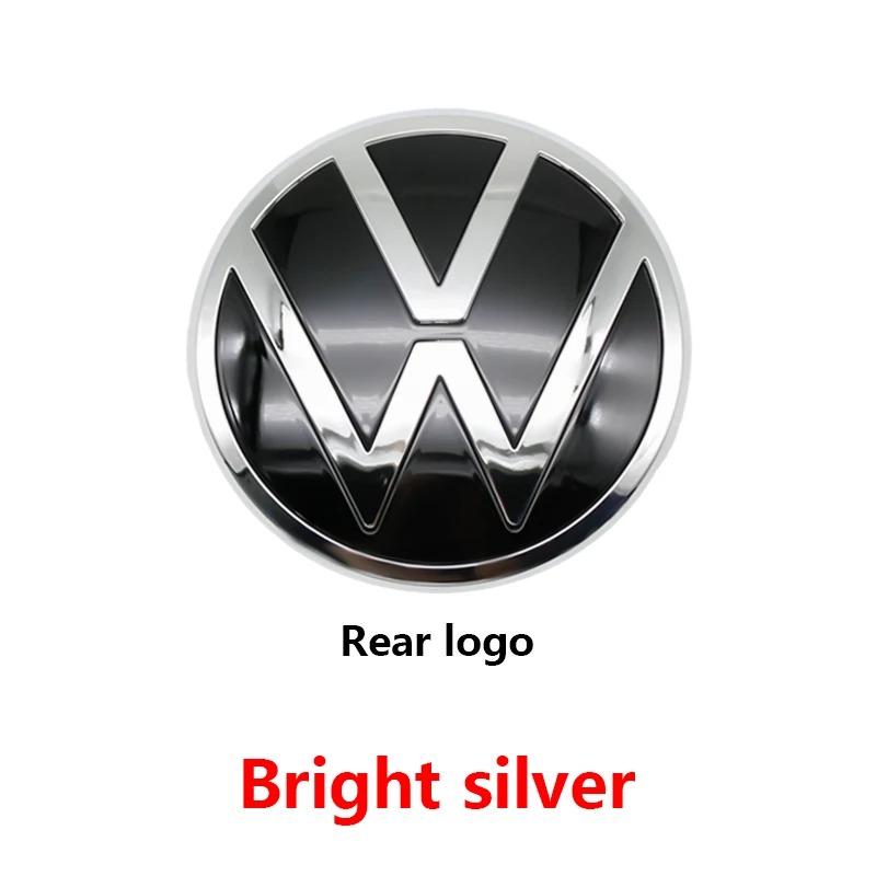 1Pc 139mm 110mm VW Logo ABS Emblem Car Hood Front Grill Rear Trunk Badge Accessory For VW Polo 2019 2020 2021 2022 2023 2024NO7